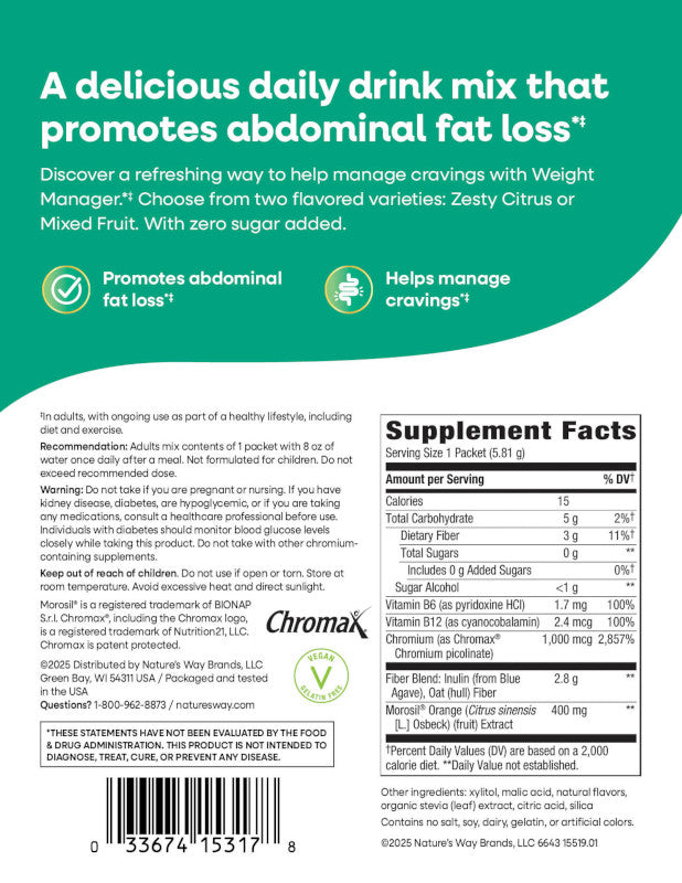 Weight Manager Citrus Drink Mix - Sample