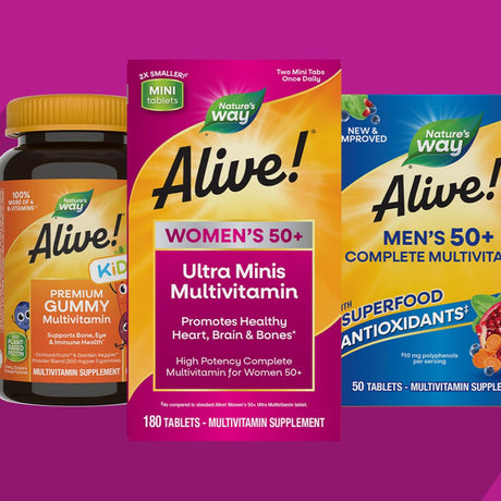 Alive Kids, Women's 50+ and Men's 50+ Multivitamins