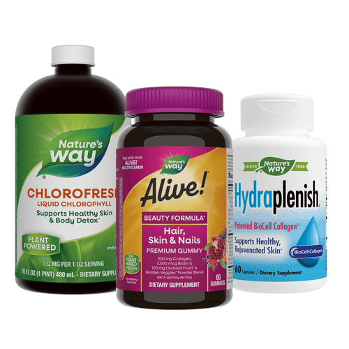 Natures's Way Chlorofresh, Alive hair skin and nails, and Hydraplenish Sku:BUNDLE