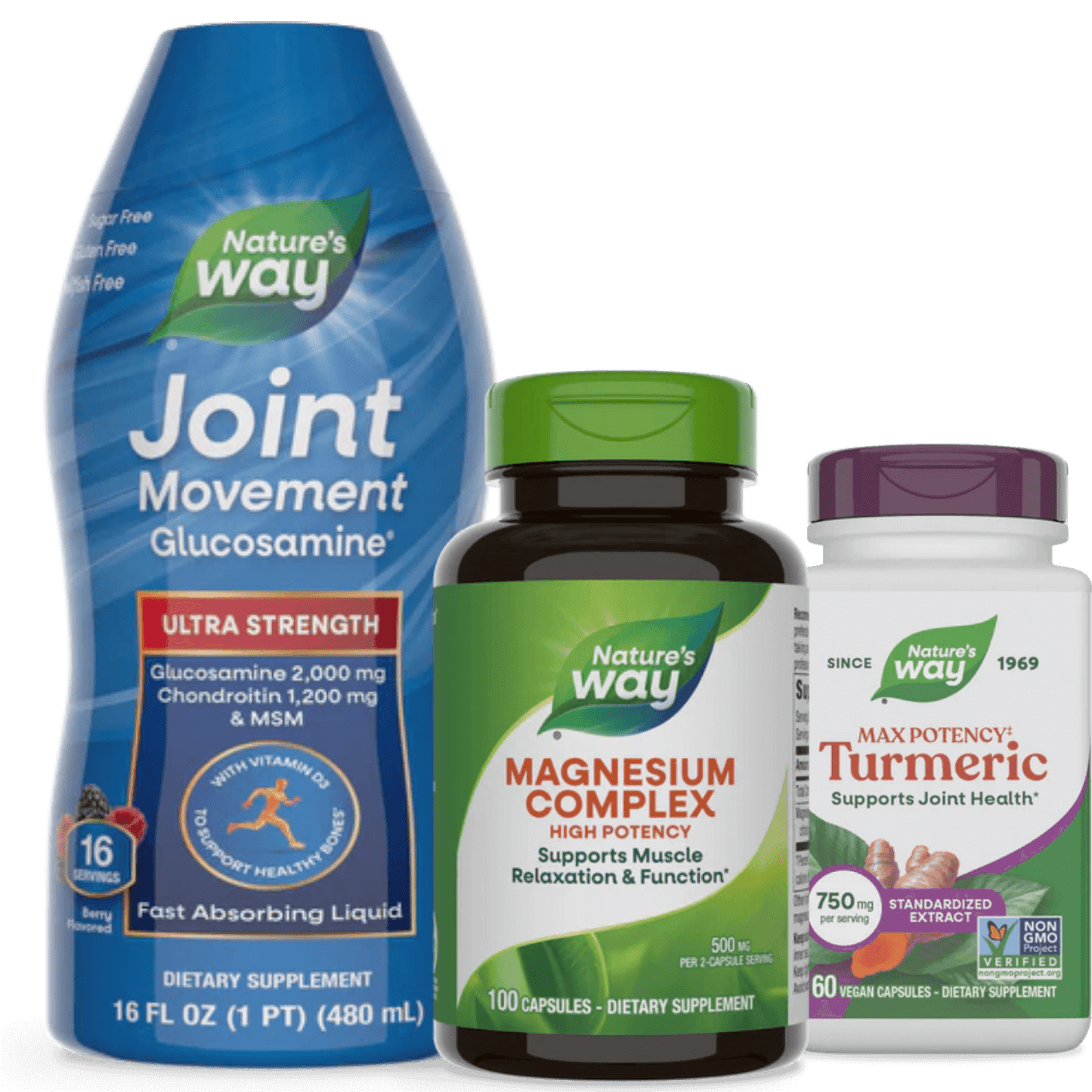Bone, Joint, & Muscle Bundle (with Joint Movement, Magnesium Complex, and Max Potency Turmeric)