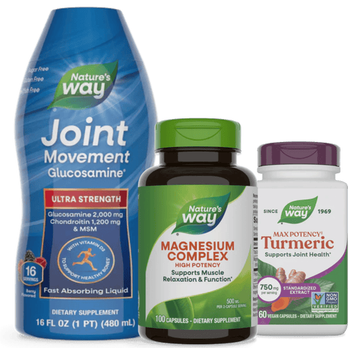 Natures's Way Bone, Joint, & Muscle Bundle (with Joint Movement, Magnesium Complex, and Max Potency Turmeric) Sku:BUNDLE