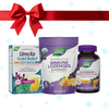Natures's Way Honey holiday bundle: Umcka Cold Relief Hod Drink (Day/Night), Sambucus Immune Lozenges, Honey Lemon, Sambucus Elderberry + Wildflower Honey Immune Gummies. Sku:BUNDLE