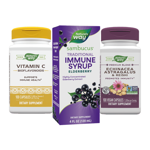 Natures's Way Vitamin C, Immune syrup, and echinacea astraglalus  Sku:BUNDLE