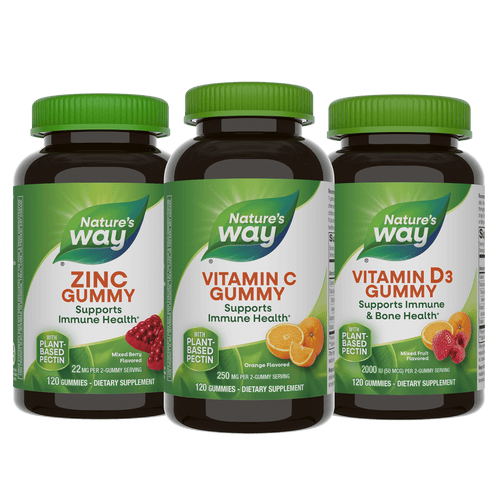 Natures's Way Zinc gummy, Vitamin C gummy, and vitamin D gummy Sku:BUNDLE