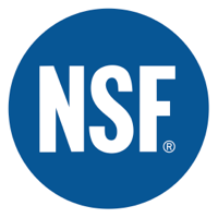 NSF logo on a blue background