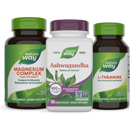 Natures's Way Stress Bundle (Magnesium Complex, Ashwagandha,L-Theanine) Sku:BUNDLE