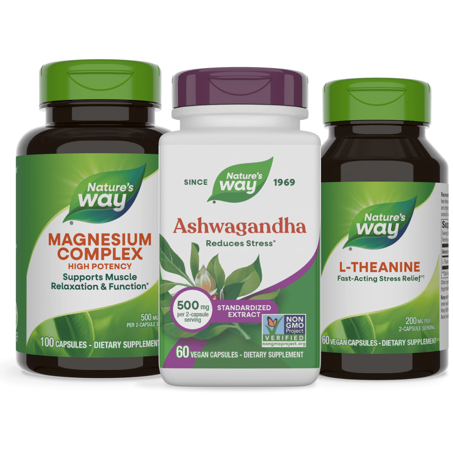 Stress Bundle (Magnesium Complex, Ashwagandha,L-Theanine)