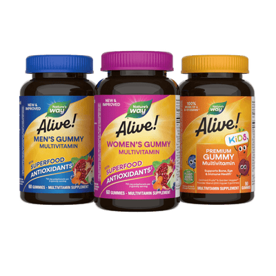 Whole Family Bundle (Alive Men's Gummy Multi, Alive Women's Gummy Mulit, Alive Kids Premium Gummy Multi)