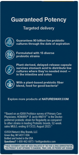 Nature's Way® | Fortify® Optima® Age 50+ Advanced Care 90 Billion Probiotic Sku:15785