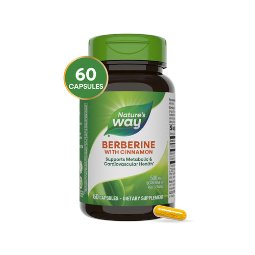 Nature's Way® | Berberine with Cinnamon - package updates old to new Sku:15044