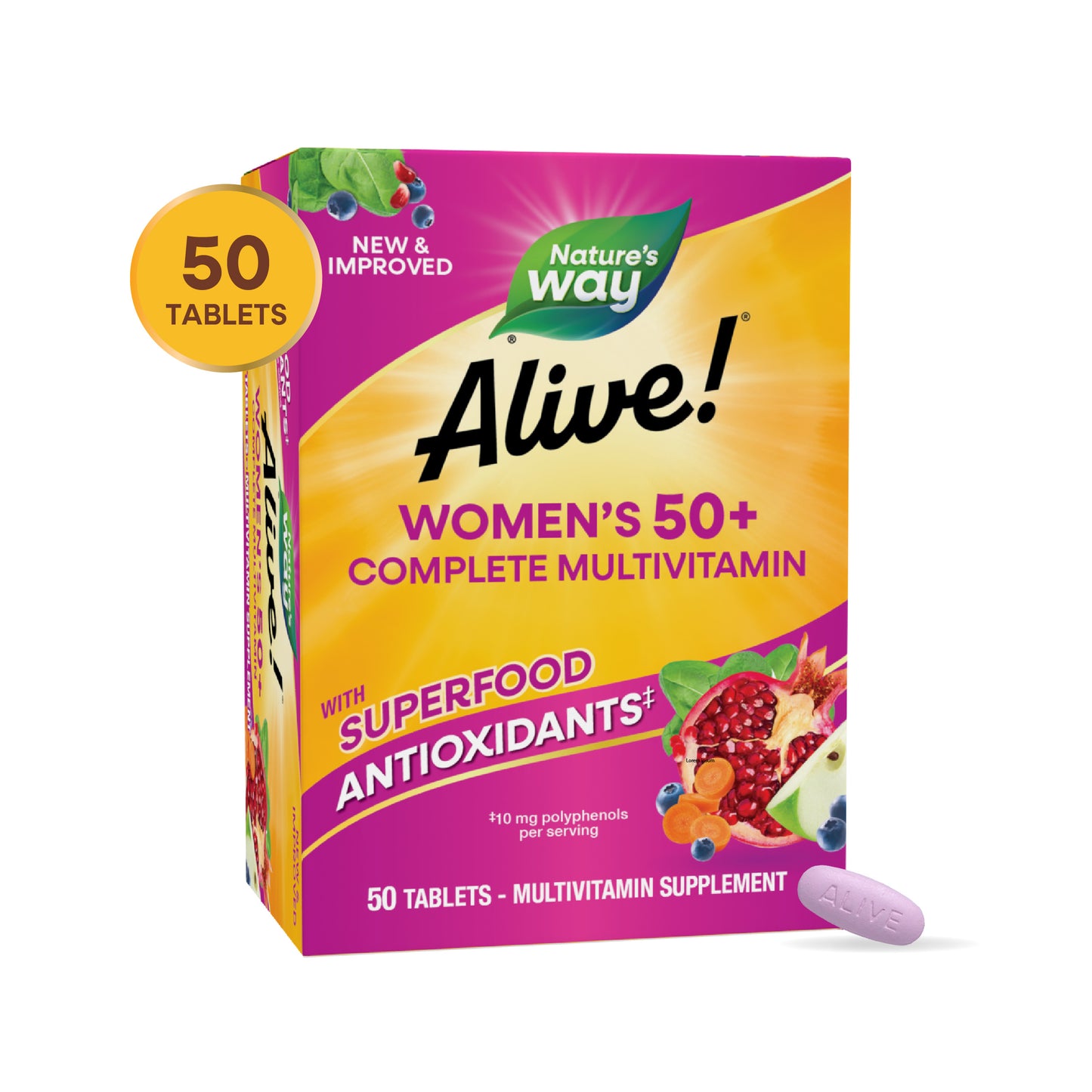 <{%MAIN8_13662%}>Nature's Way® | Alive!® Women's 50+ Complete Multivitamin