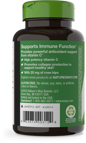 Nature's Way® | Vitamin C with Rose Hips Extra Strength‡ Sku:40312