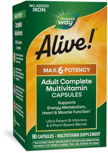 Alive!® Max6 Max Potency Daily Multivitamin Without Iron