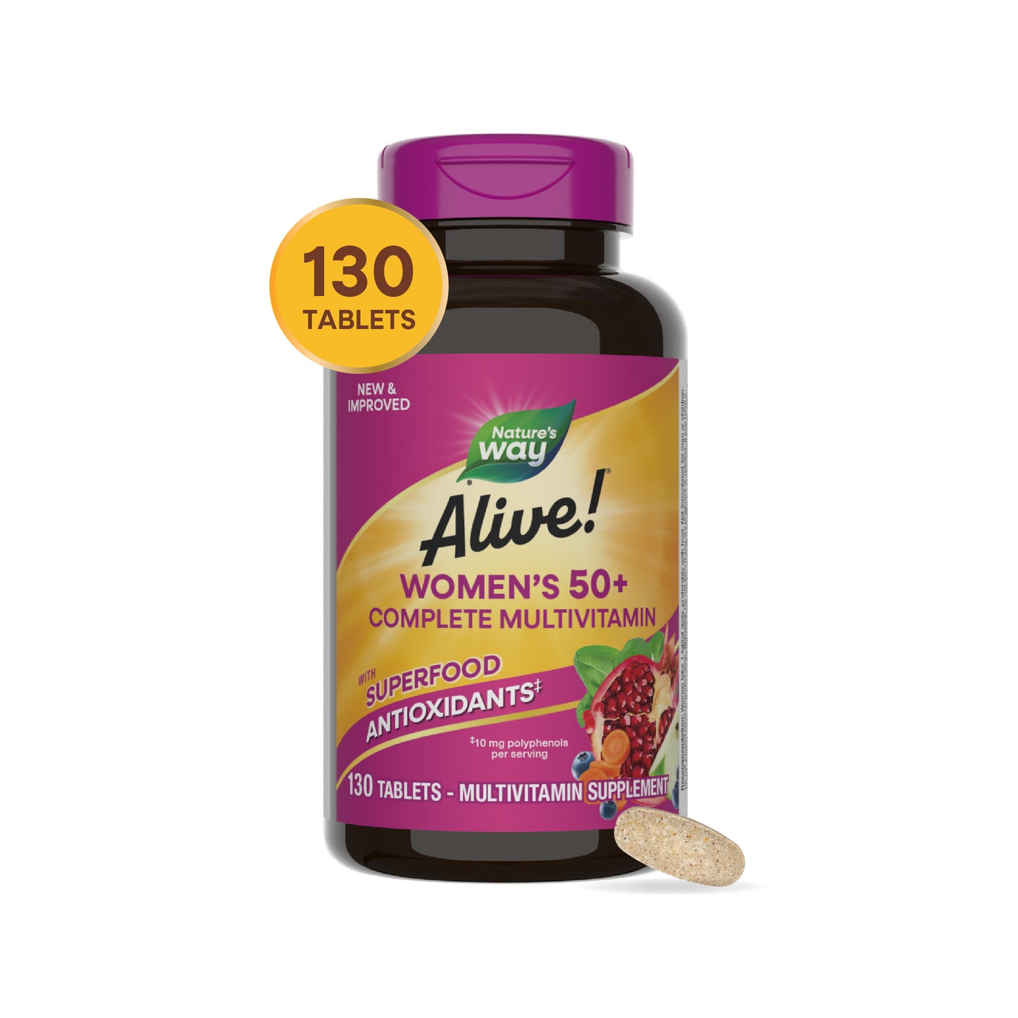 <{%MAIN7_14210%}>Nature's Way® | Alive!® Women's 50+ Complete Multivitamin