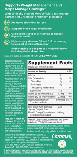 Nature's Way® | Weight Manager Drink Mix - back of pack Sku:14984