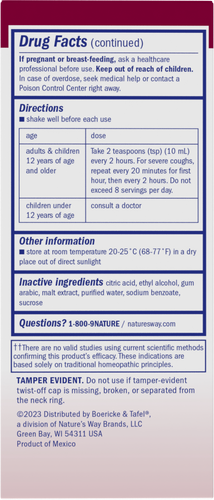 Nature's Way® | Boericke & Tafel® Cough & Bronchial Syrup Sku:21900293