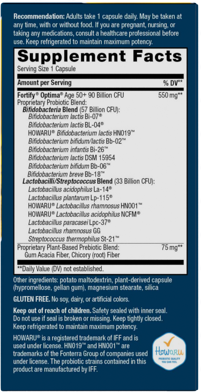 <{%MAIN2_15785%}>Nature's Way® | Fortify® Optima® Age 50+ Advanced Care 90 Billion Probiotic