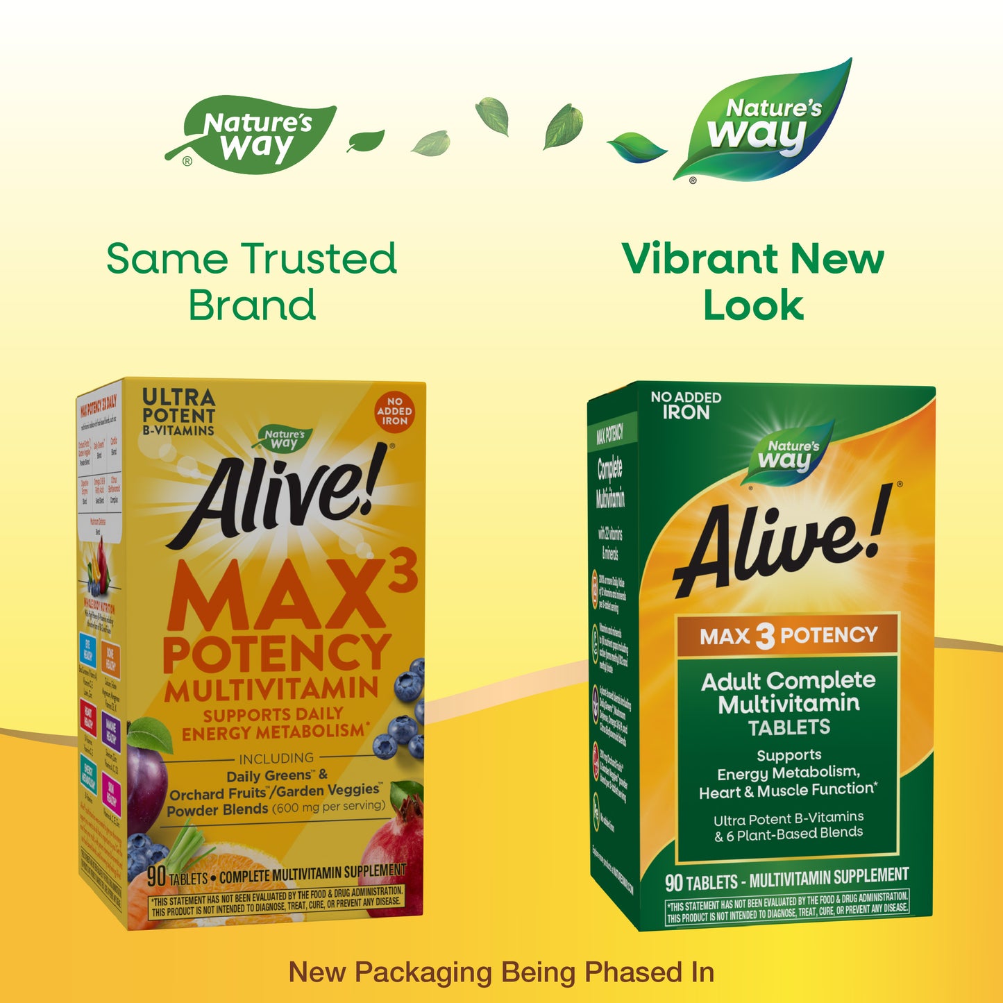 <{%MAIN1_14931%}>Nature's Way® | Alive!® Max3 Potency Adult Complete Multivitamin (No Iron)