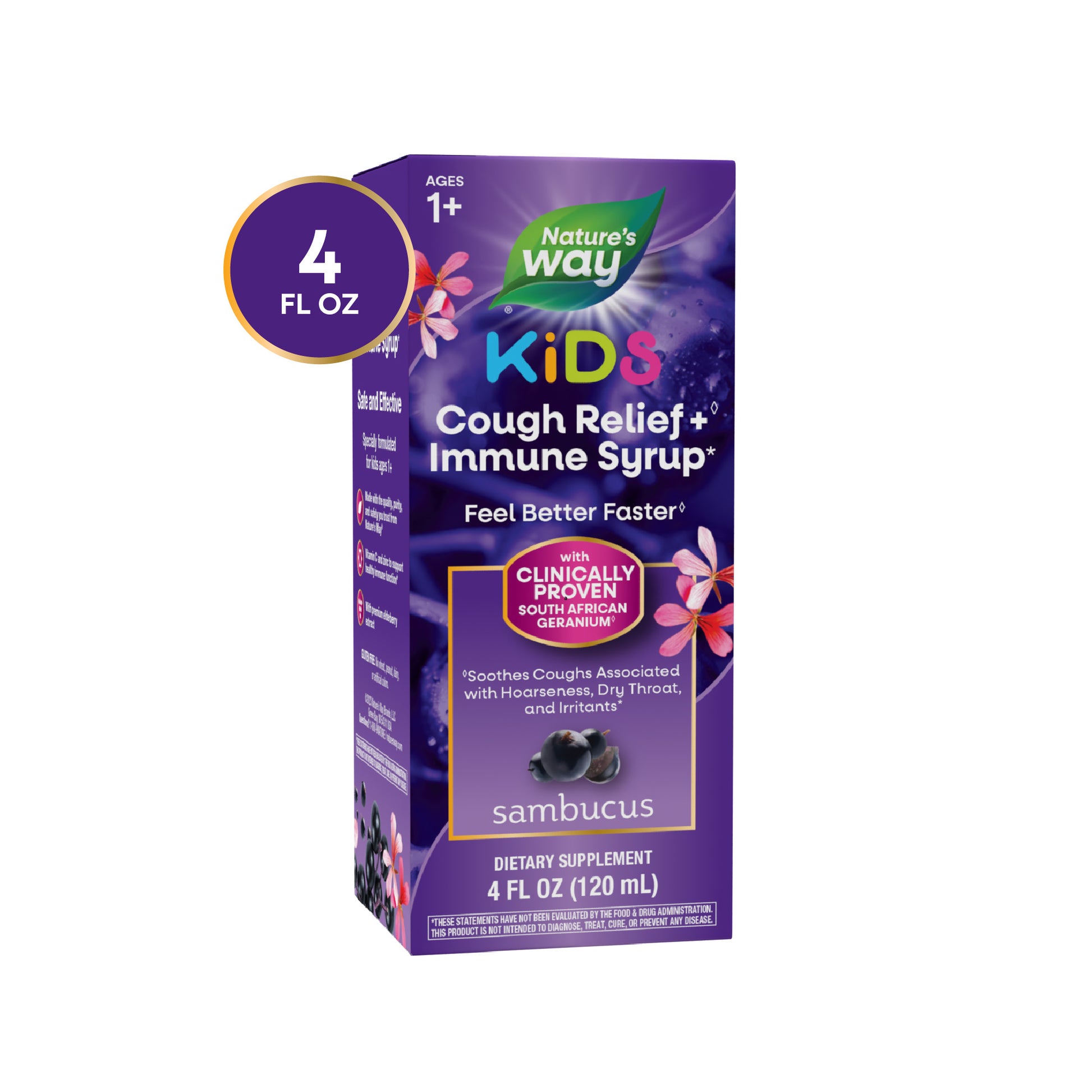 Nature's Way® | Sambucus Kids Cough Relief + Immune Syrup