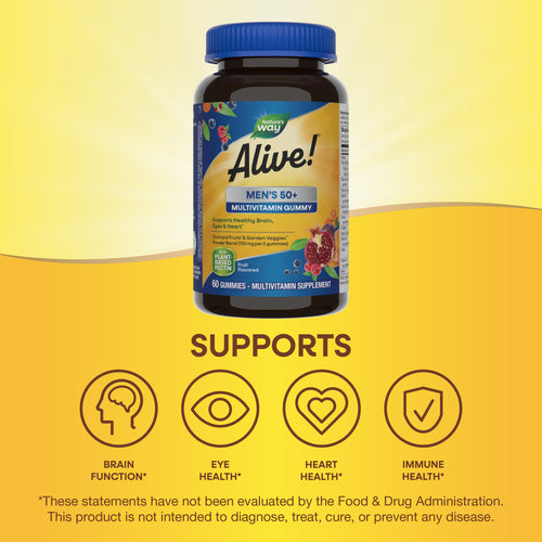 Nature's Way® | Alive!® Men's 50+ Gummy Multivitamin Sku:15902