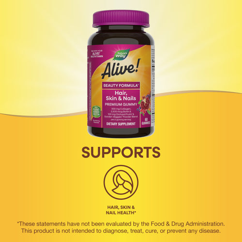 Nature's Way® | Alive!® Premium Hair, Skin & Nails Gummies Sku:11973