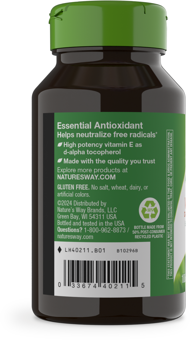 <{%MAIN3_40211%}>Nature's Way® | Vitamin E D-Alpha Tocopherol