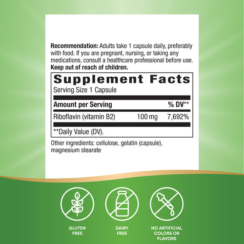 Nature's Way® | Riboflavin Vitamin B2 Sku:40421