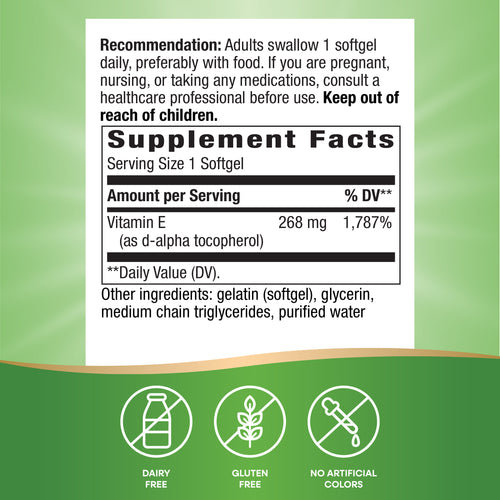 Nature's Way® | Vitamin E D-Alpha Tocopherol Sku:40211