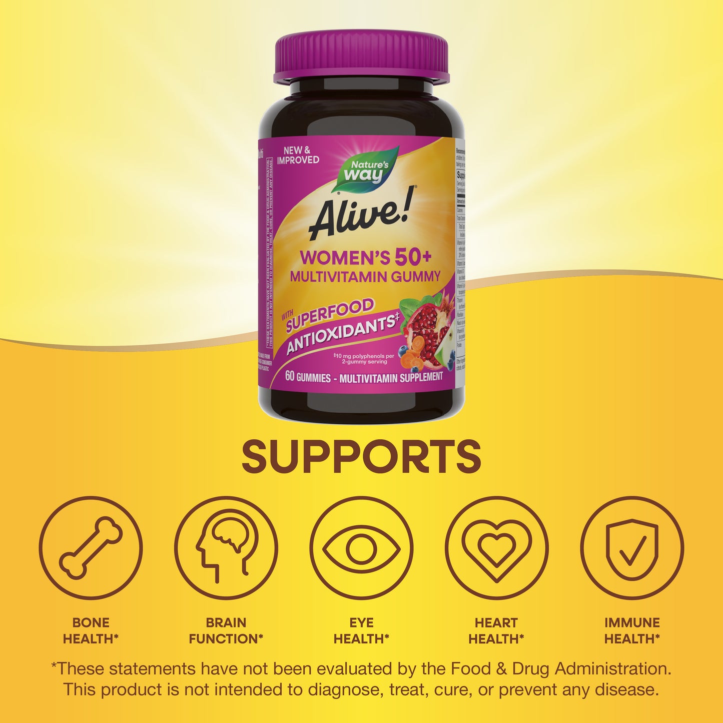 <{%MAIN5_15904%}>Nature's Way® | Alive!® Women's 50+ Gummy Multivitamin