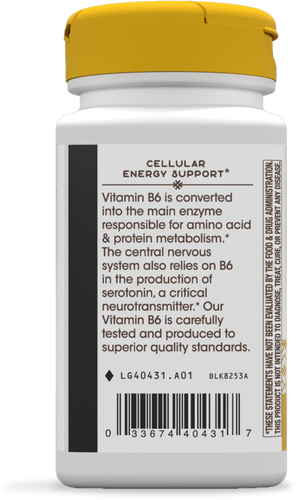 Vitamin B6 - left side of pack Sku:40431