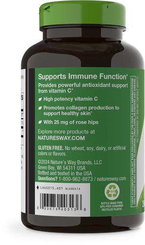 Nature's Way® | Vitamin C with Rose Hips Extra Strength‡ Sku:40313