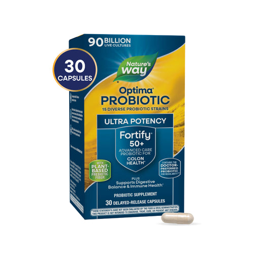 Nature's Way® | Fortify® Optima® Age 50+ Advanced Care 90 Billion Probiotic Sku:15785