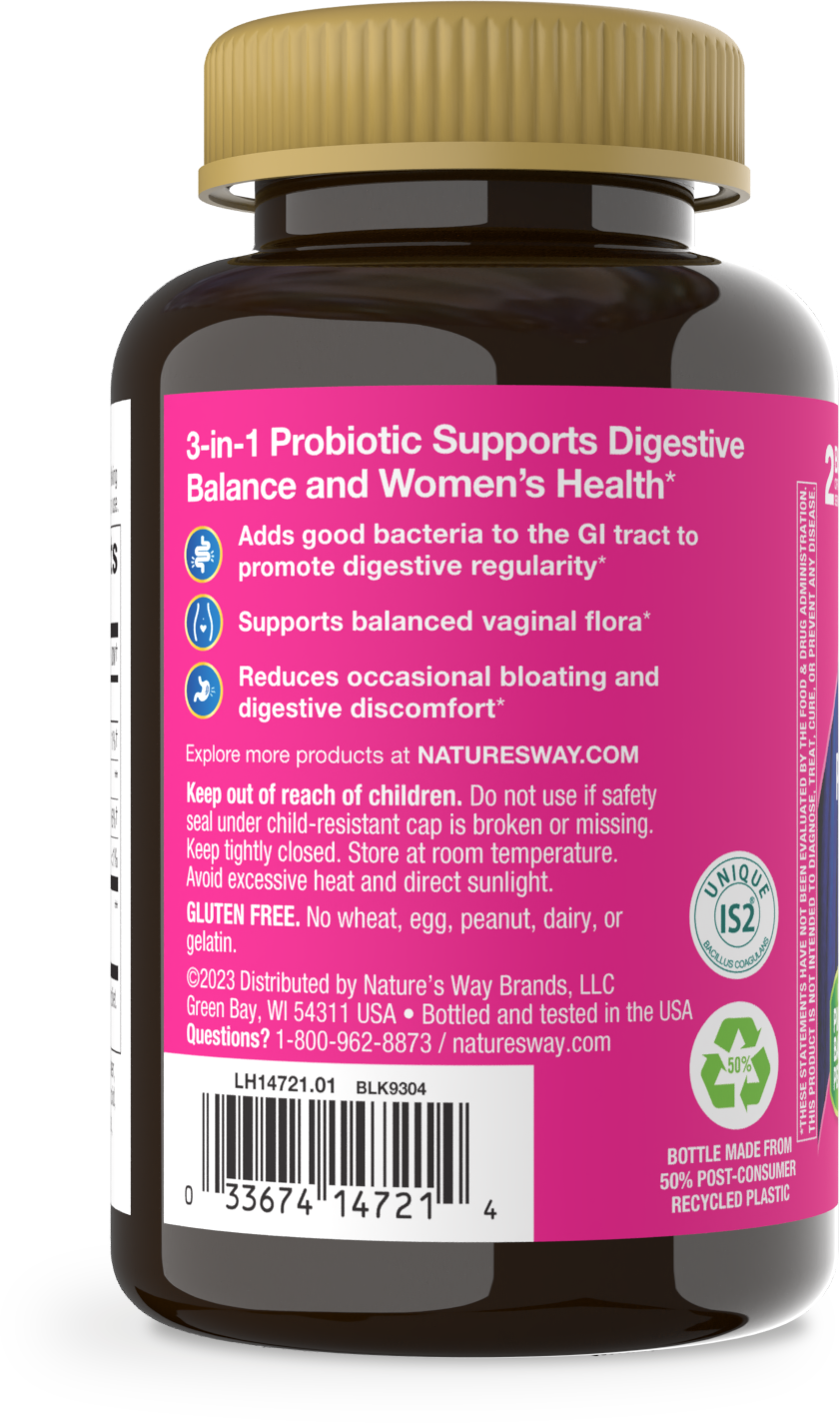 <{%MAIN3_14721%}>Nature's Way® | 3-in-1 Probiotic Women's Gummy