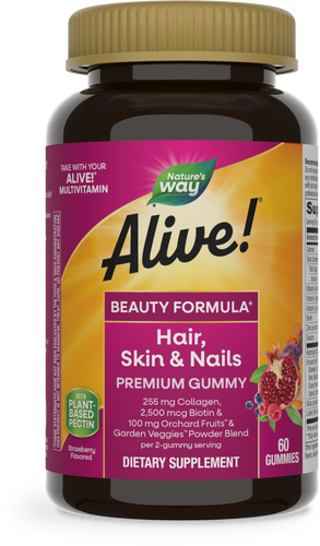 Natures's Way Alive!® Premium Hair, Skin & Nails Gummies Sku:11973