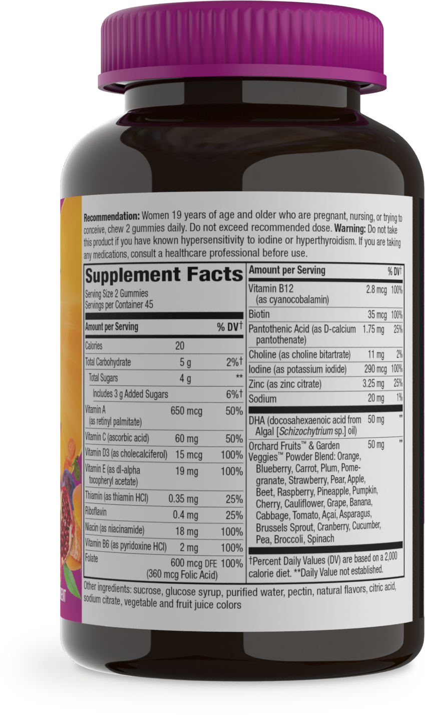 <{%MAIN2_10488%}>Alive! Daily Support Prenatal Gummy Multivitamin - right side of pack