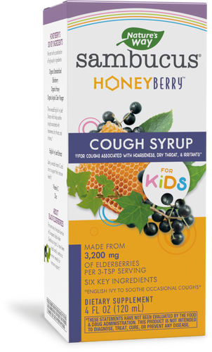 Natures's Way Sambucus HoneyBerry Kids Cough Syrup - Short Expiration Sale² Sku:13315E