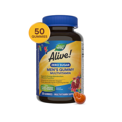 Nature's Way® | Alive!® Zero Sugar Men's Gummy Multivitamin Sku:14620