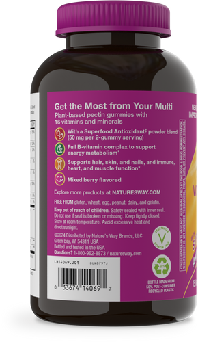 Nature's Way® | Alive! Women’s Gummy Multivitamin - left side of pack Sku:14069