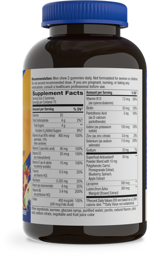 Nature's Way® | Alive! Men’s 50+ Gummy Multivitamin - right side of pack Sku:14067