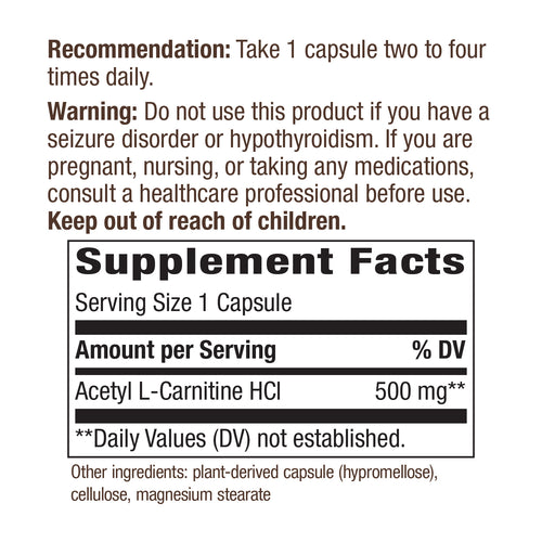 Nature's Way® | Acetyl L-Carnitine-Last Chance¹ Sku:15663