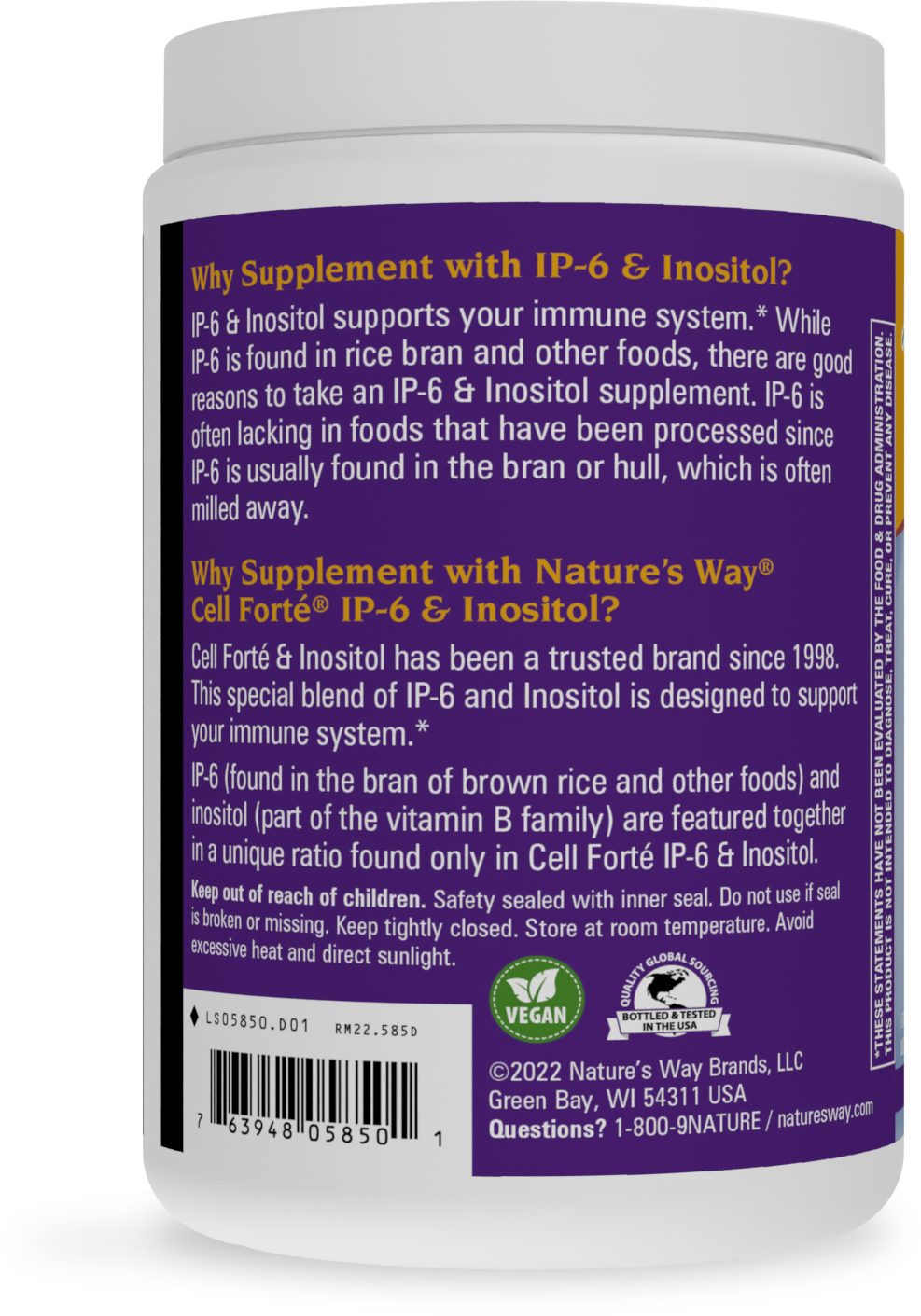 Nature's Way® | Cell Forté® IP-6 & Inositol Ultra-Strength‡ Powder