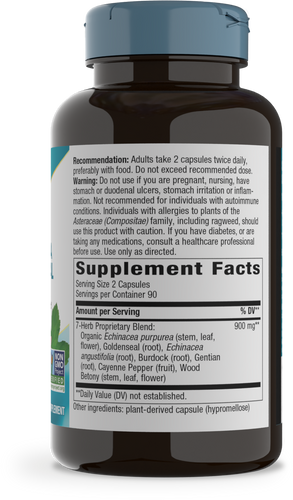 Echinacea Goldenseal Premium Blend - right side of pack Sku:12108