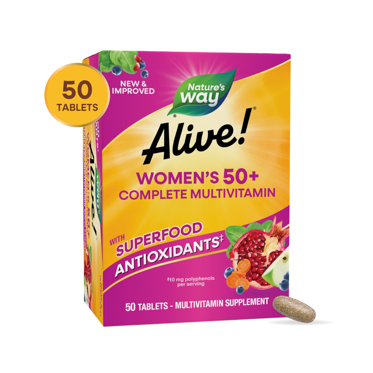 <{%MAIN8_13662%}>Nature's Way® | Alive!® Women's 50+ Complete Multivitamin