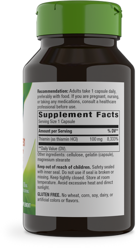 Nature's Way® | Vitamin B1 High Potency Thiamin HCl Sku:40411