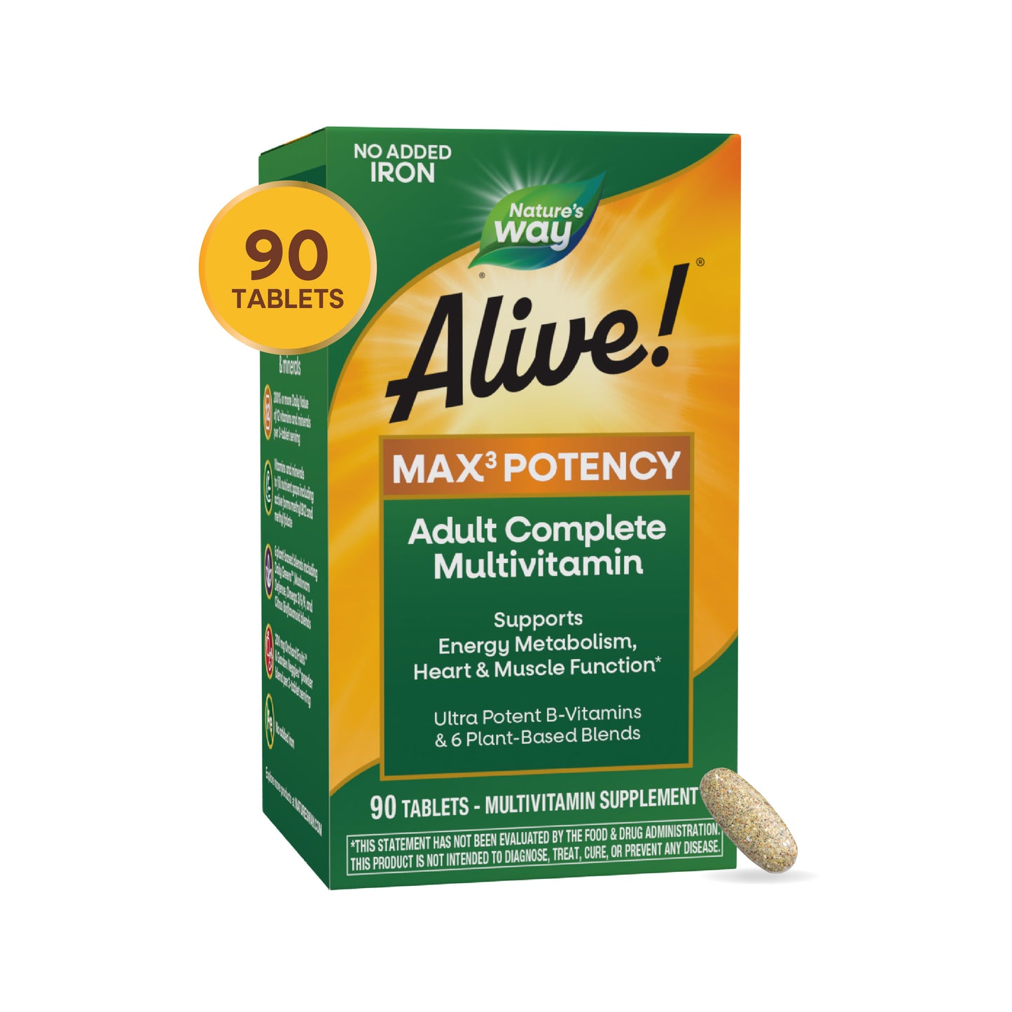 <{%MAIN2_14931%}>Nature's Way® | Alive!® Max3 Daily Multivitamin (No Iron)