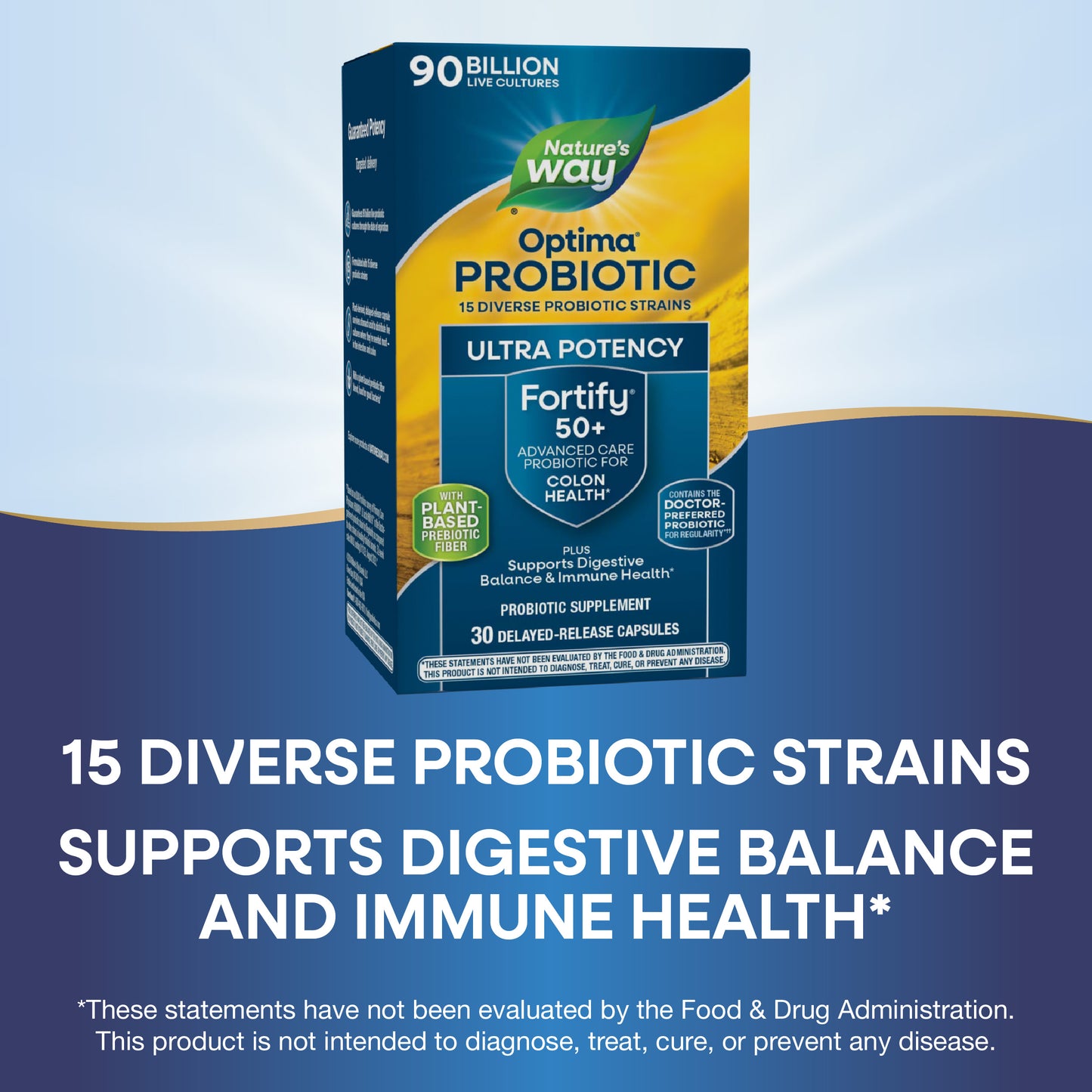 <{%MAIN6_15785%}>Nature's Way® | Fortify® Optima® Age 50+ Advanced Care 90 Billion Probiotic