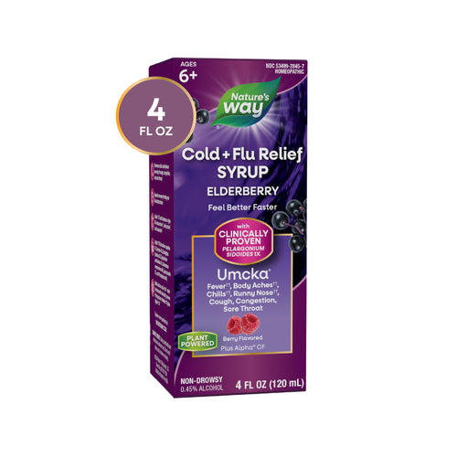 Nature's Way® | Cold+Flu Elderberry Syrup Sku:15845