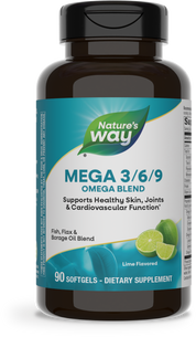 <{%PRIMARY_15440%}>Nature's Way® | Mega 3/6/9, 90 softgels, Lime