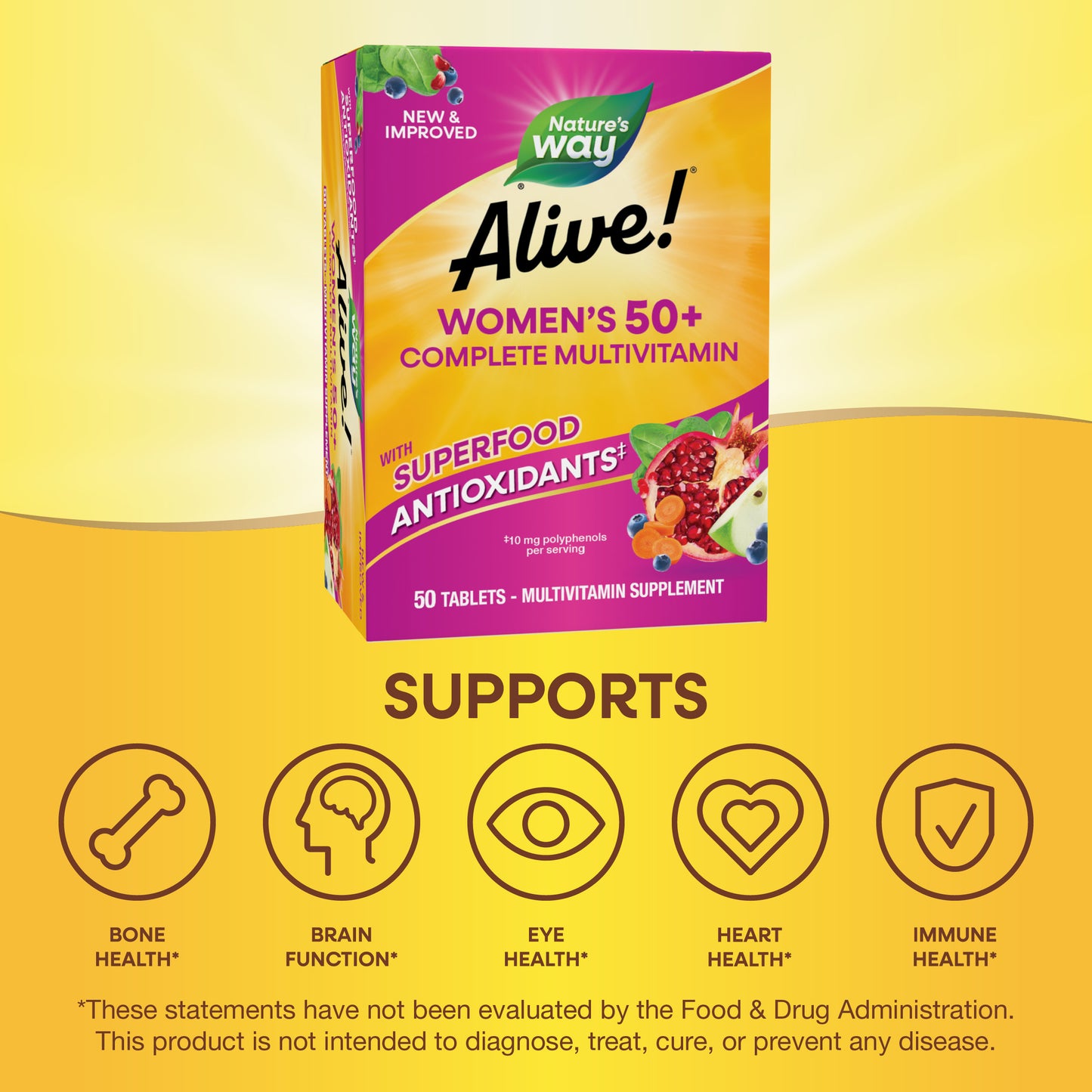 <{%MAIN6_13662%}>Nature's Way® | Alive!® Women's 50+ Complete Multivitamin