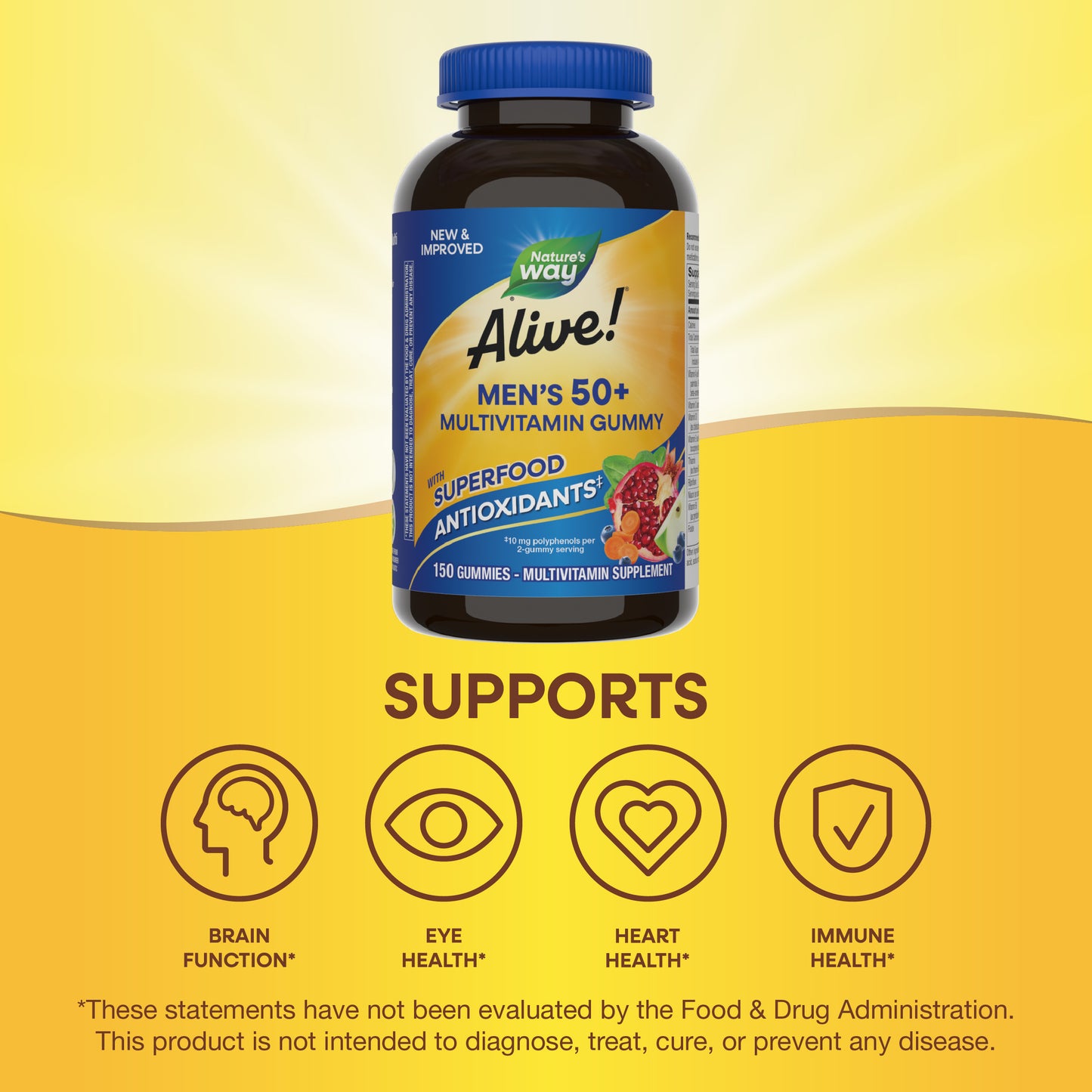 <{%MAIN5_14067%}>Nature's Way® | Alive!® Men's 50+ Gummy Multivitamin